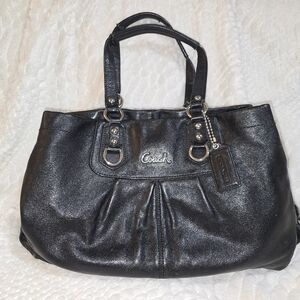 Coach Black Leather Satchel Shoulder Bag